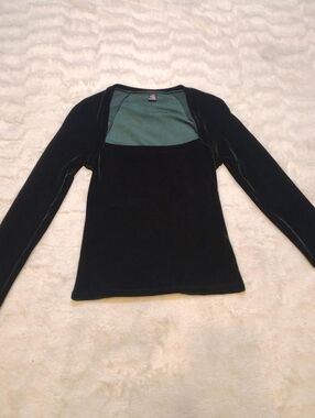 Only Hearts Green Velvet Top